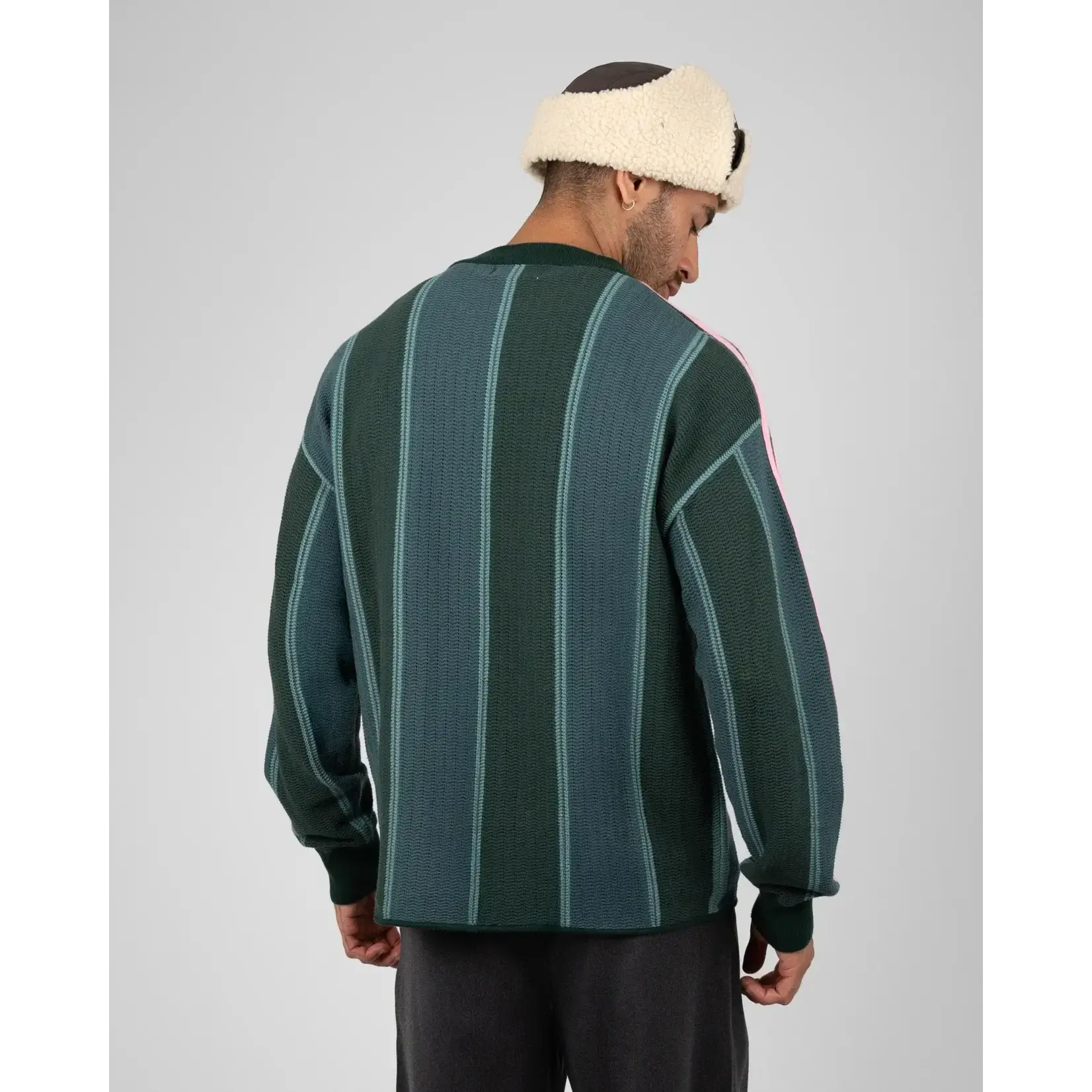 Prohibited Prohibited Striped Team knit green
