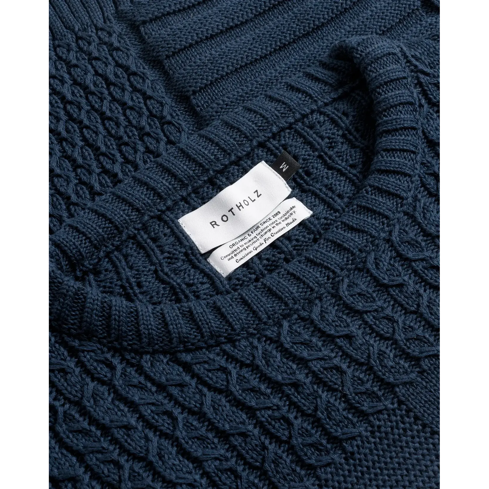 Rotholz Rotholz Patchwork Knit Sweatshirt Dark Navy
