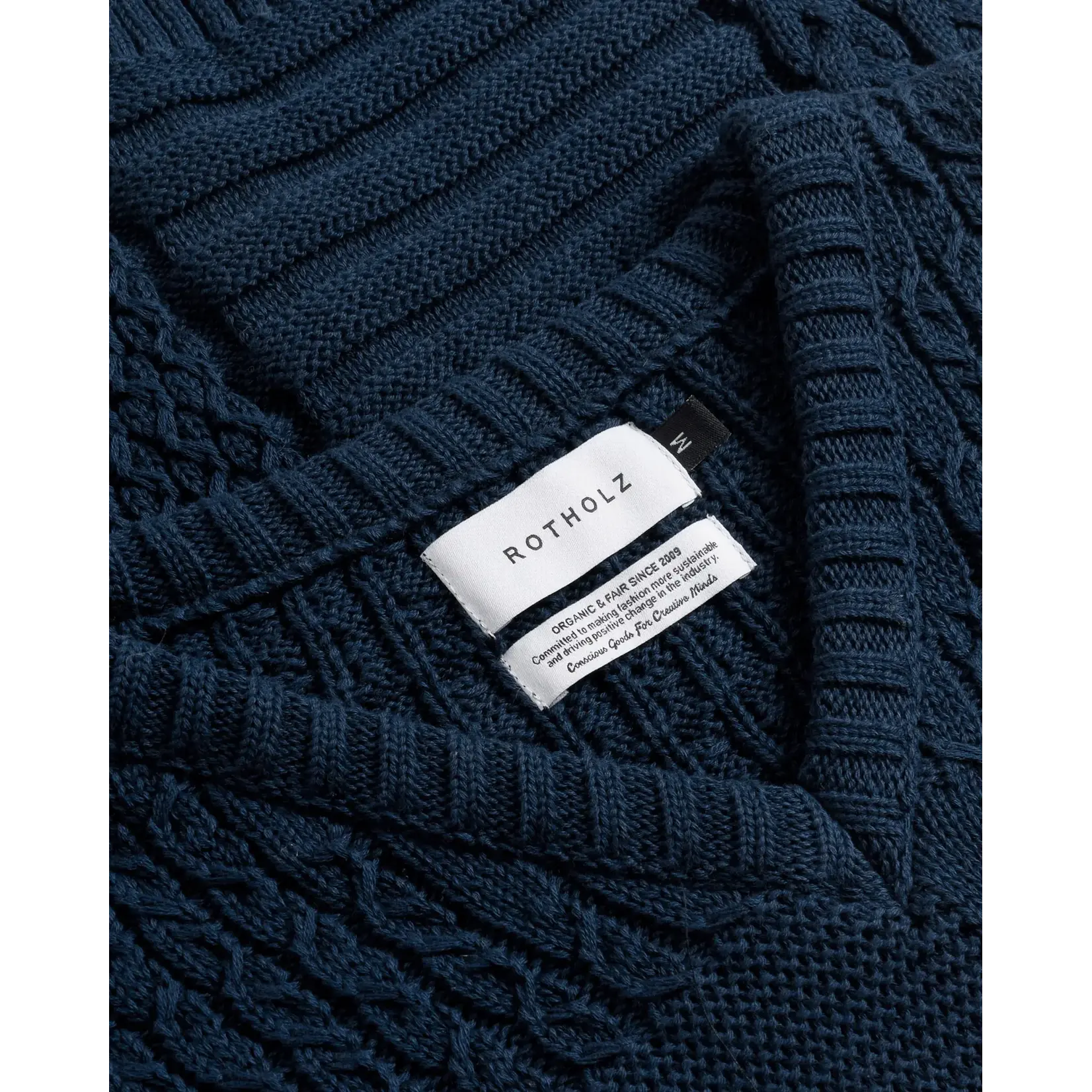 Rotholz Rotholz Patchwork Knit Vest Dark Navy
