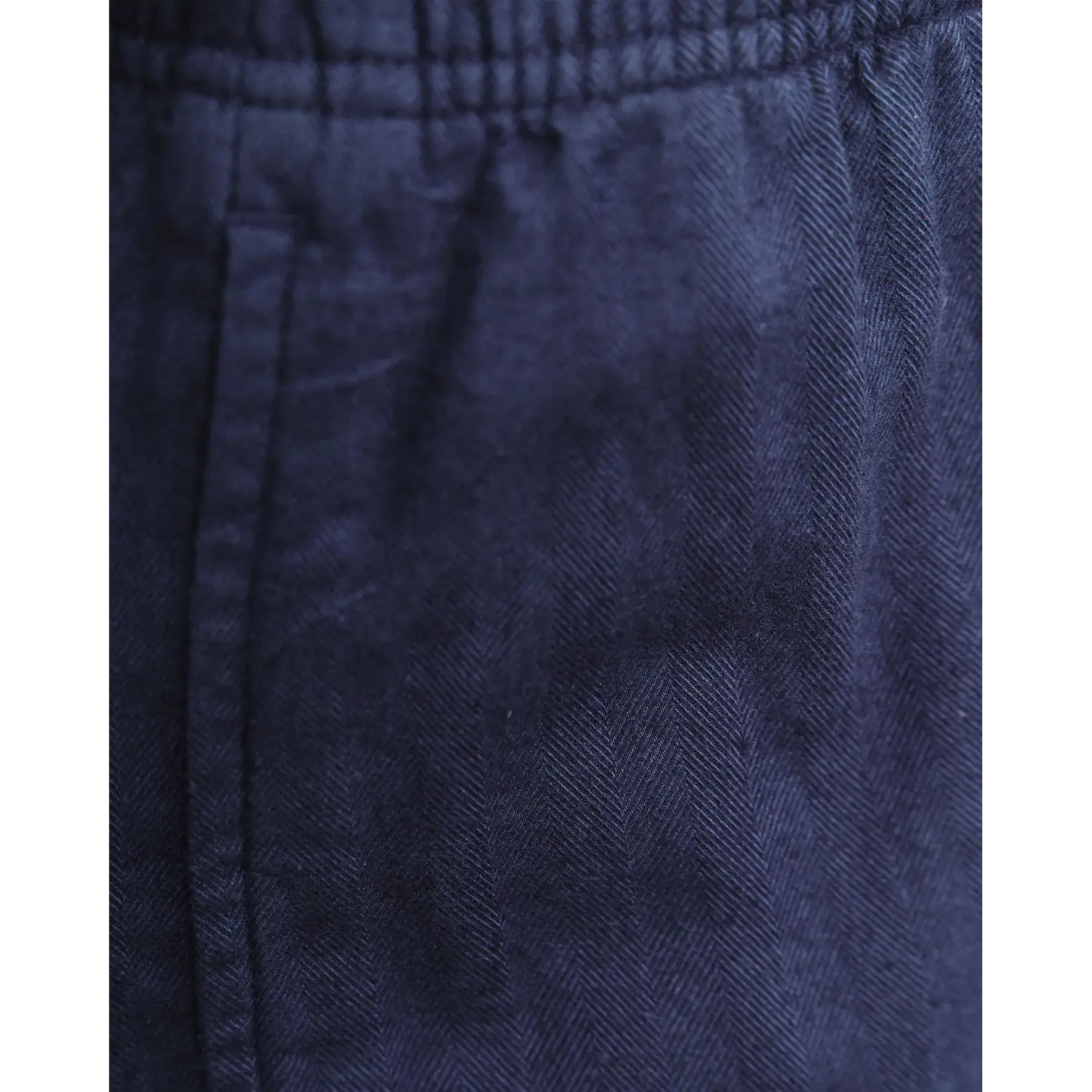 Rotholz Rotholz Pleated Wide Pant Herringbone Blue