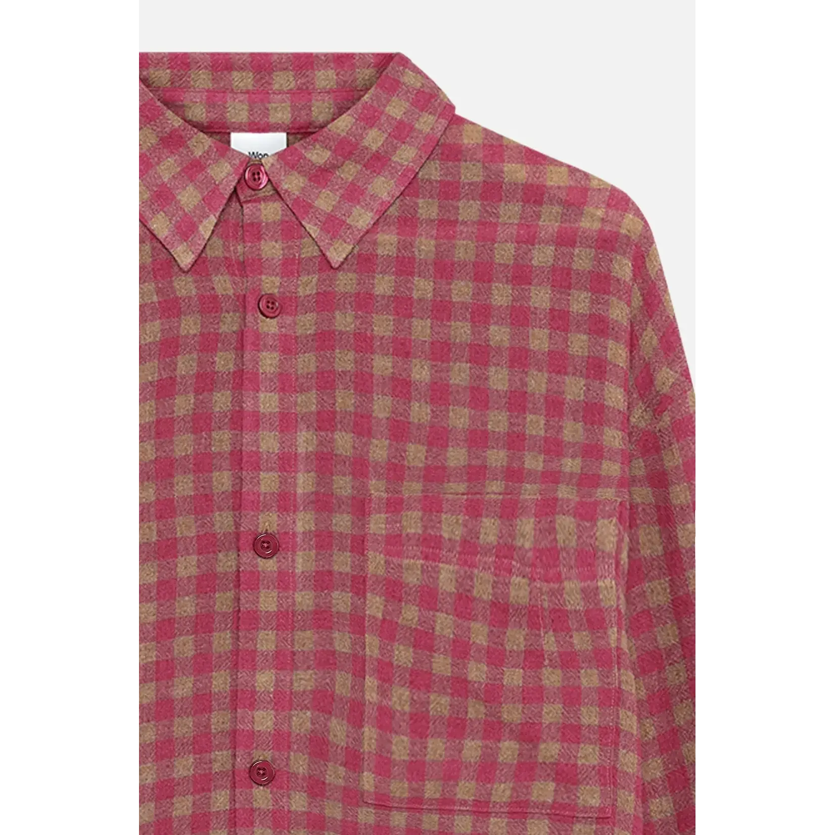 Won Hundred Won Hundred Mason Check shirt granita pink