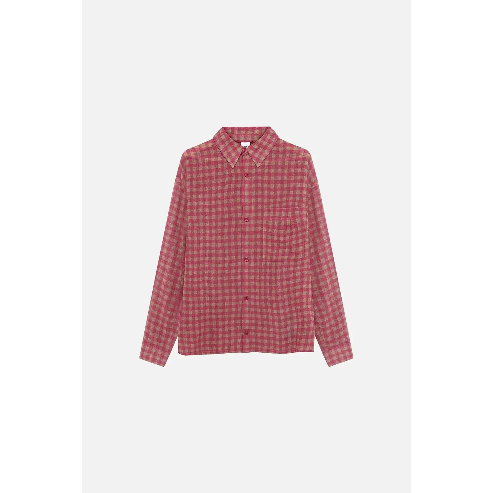 Won Hundred Won Hundred Mason Check shirt granita pink
