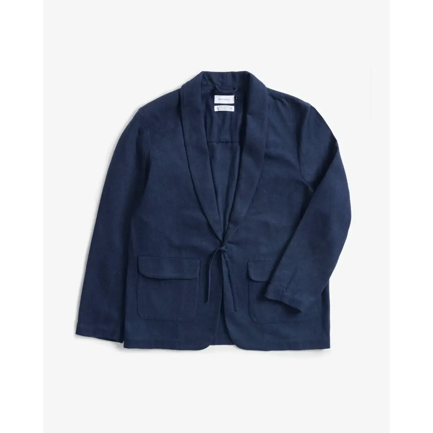 Rotholz Rotholz Kimono Blazer Herringbone Blue