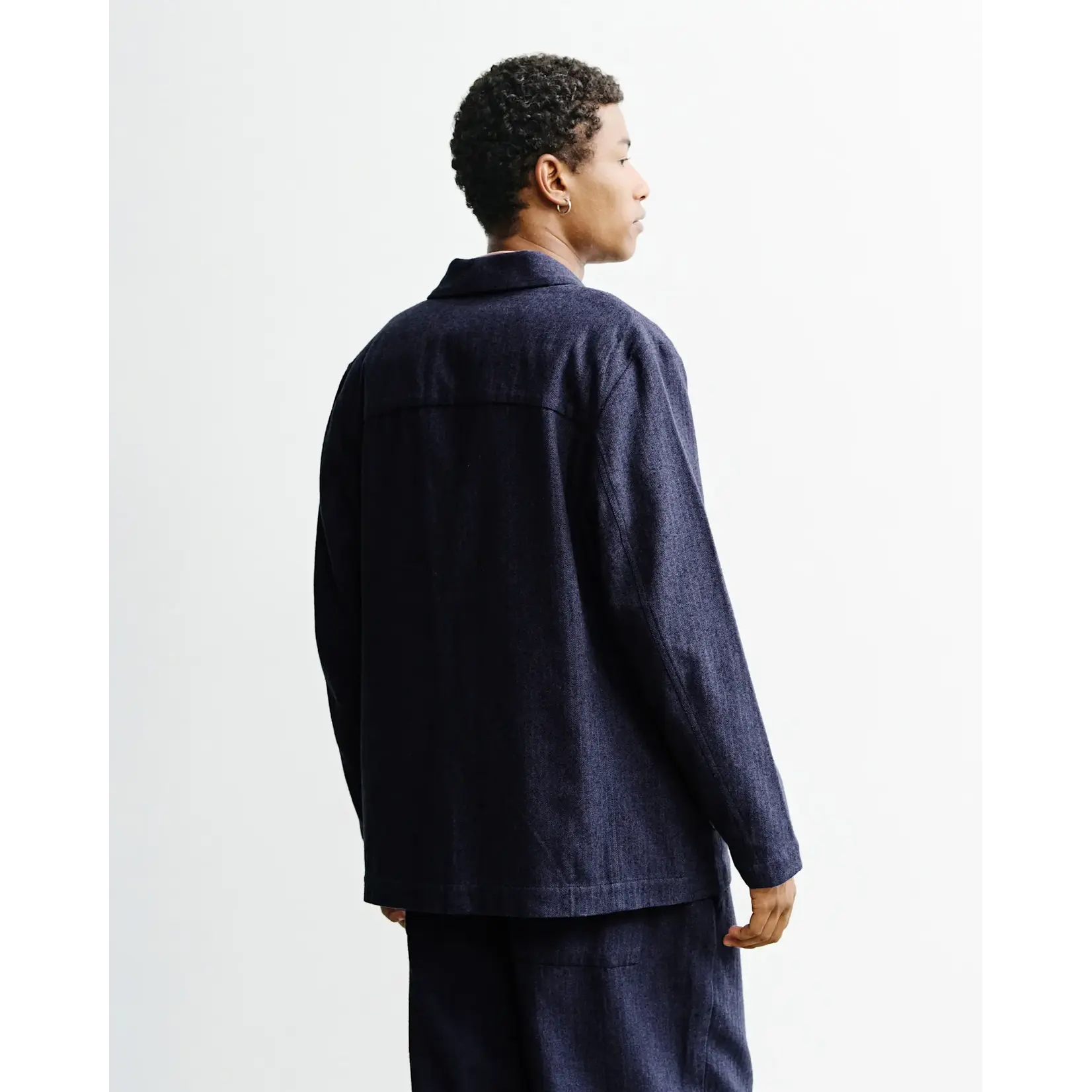 Rotholz Rotholz Kimono Blazer Herringbone Blue