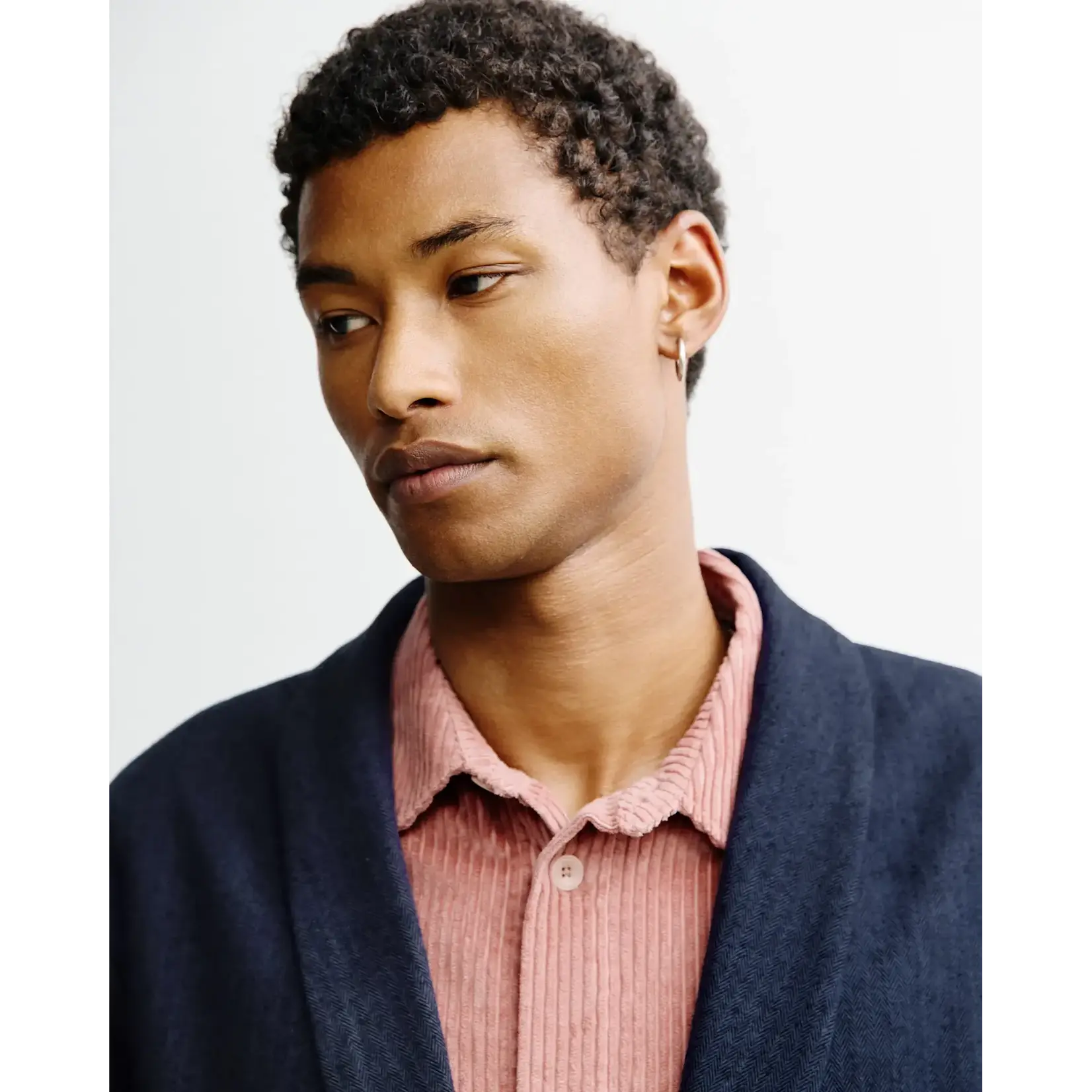 Rotholz Rotholz Kimono Blazer Herringbone Blue