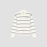 Olaf Hussein Olaf striped signature LS polo off white /navy