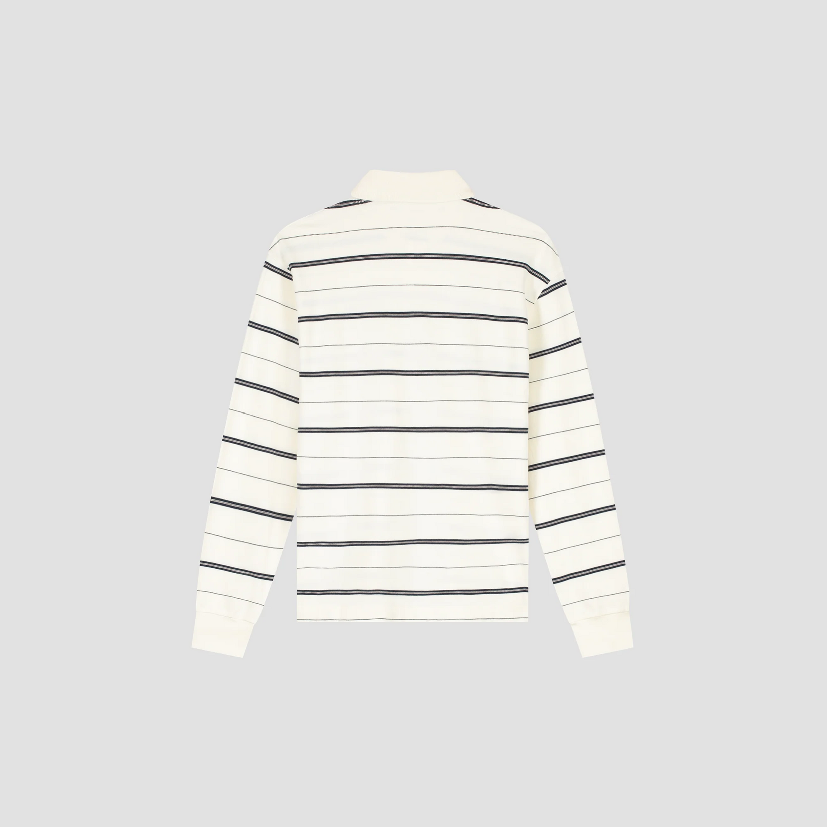Olaf Hussein Olaf striped signature LS polo off white /navy