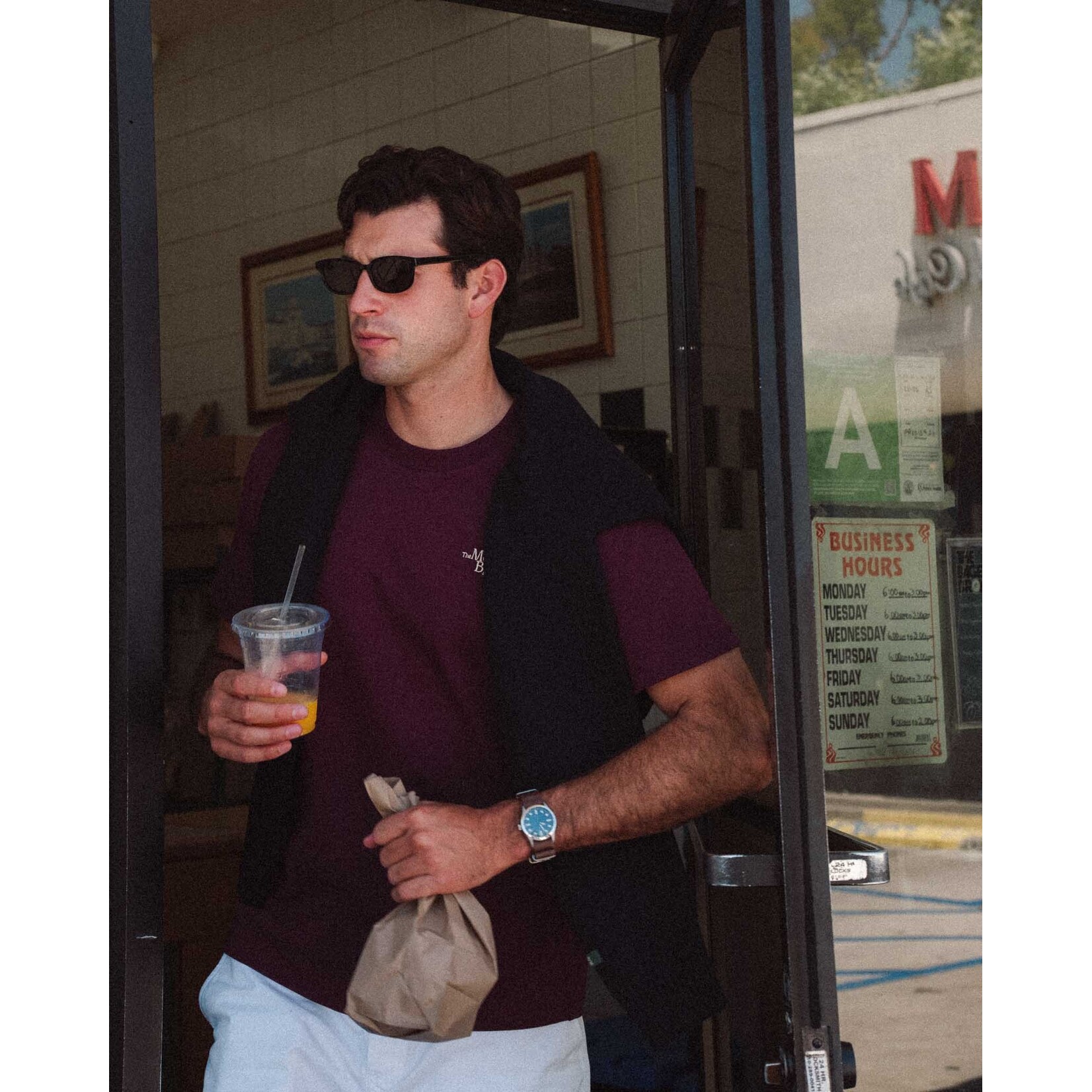 Mercer Mercer Classic Tee bordeaux
