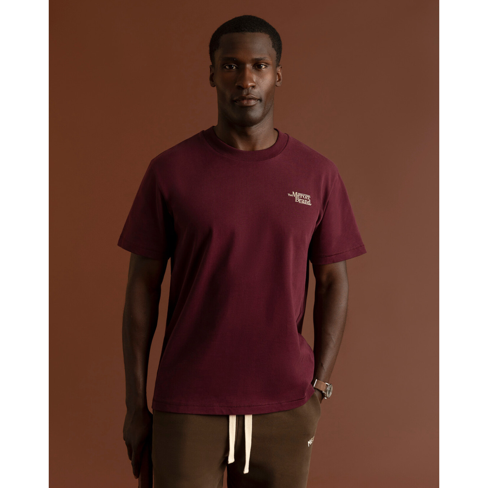 Mercer Mercer Classic Tee bordeaux