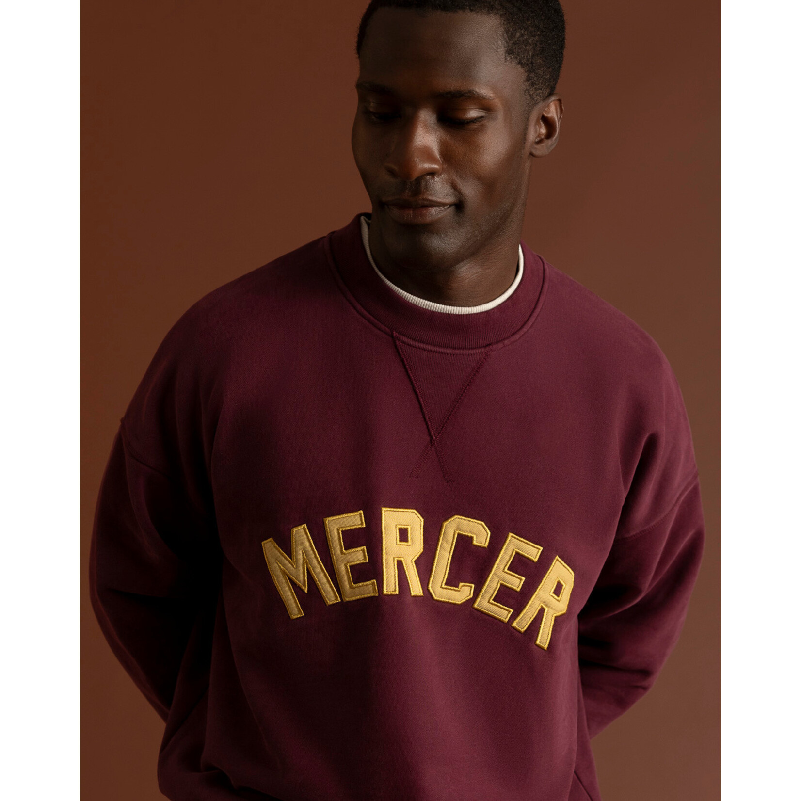 Mercer Mercer Signature sweat bordeaux