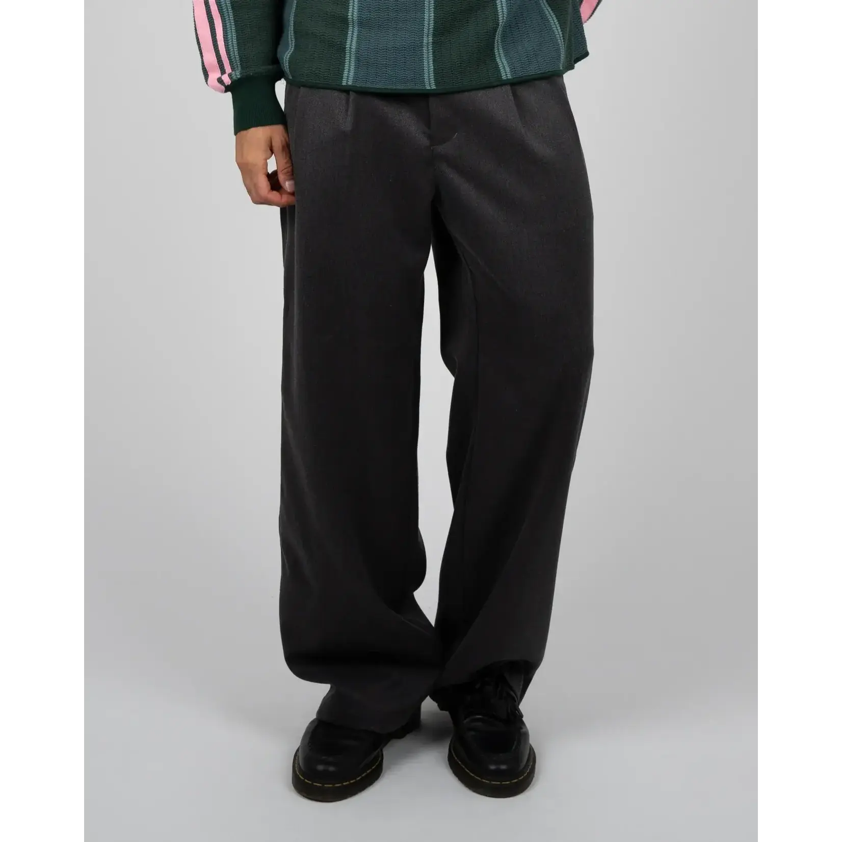 Prohibited Prohibited Heritage Pleated Pants Dark Grey