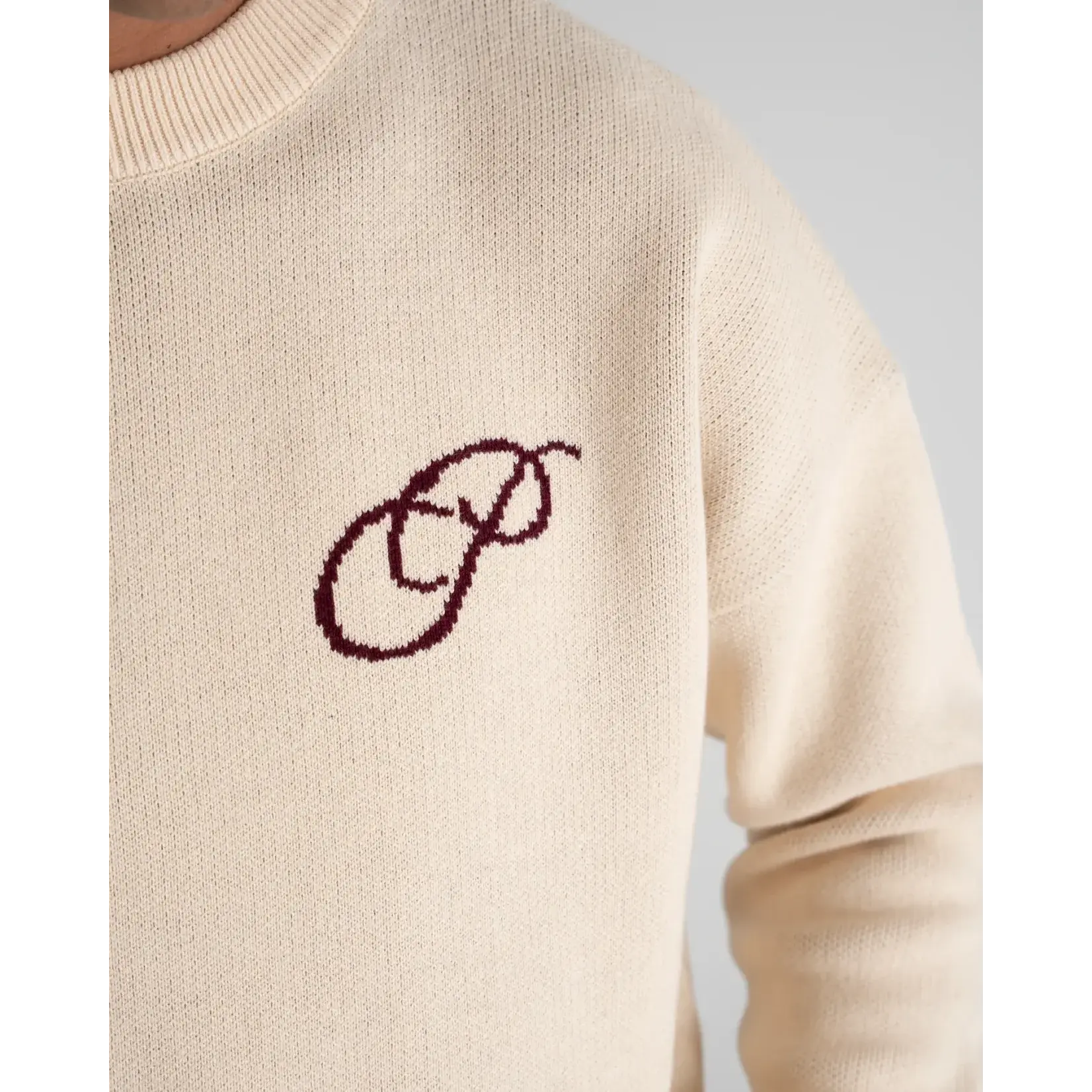 Prohibited Prohibited Initial Knit Sweater Cream