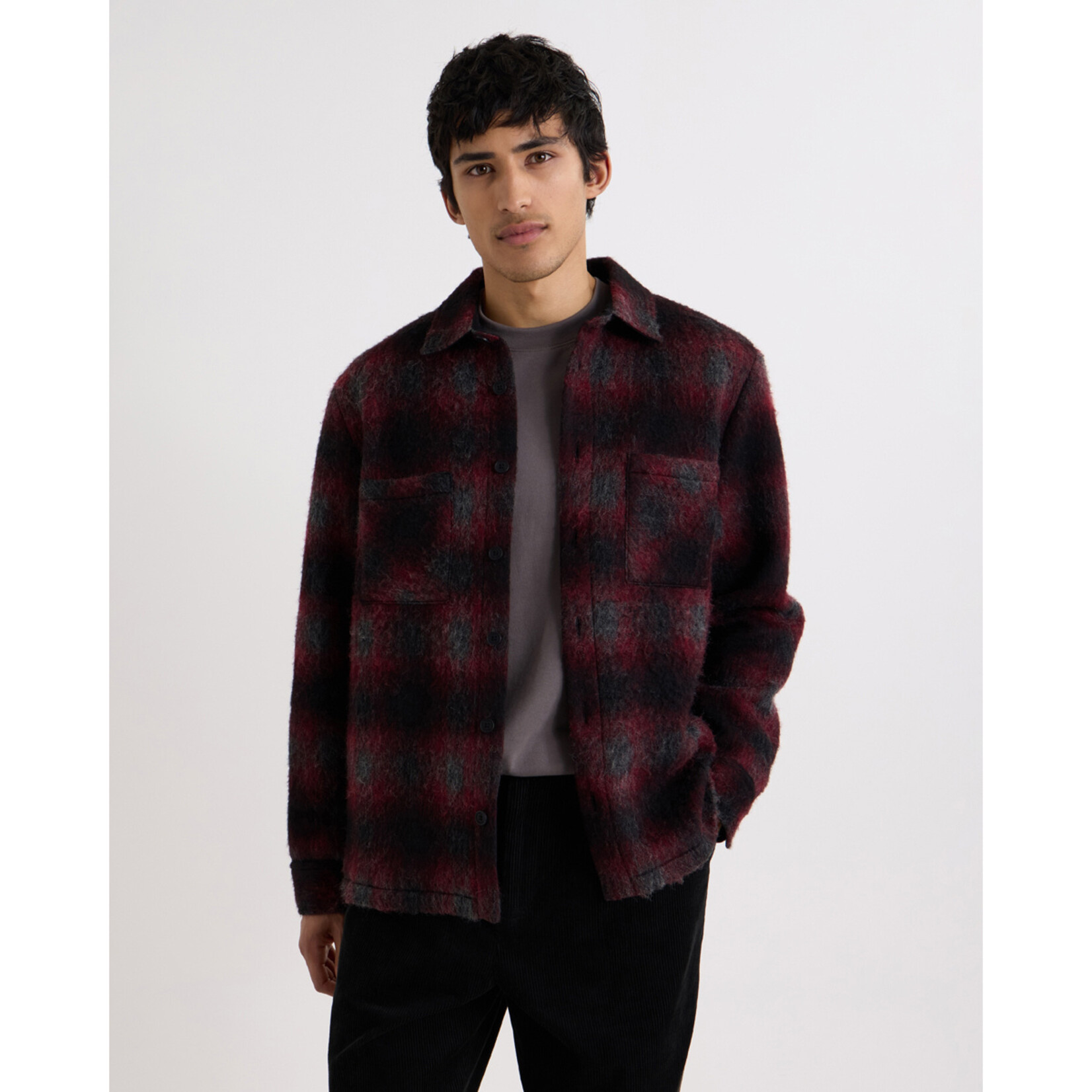 Wax London Wax London Whiting overshirt red/black