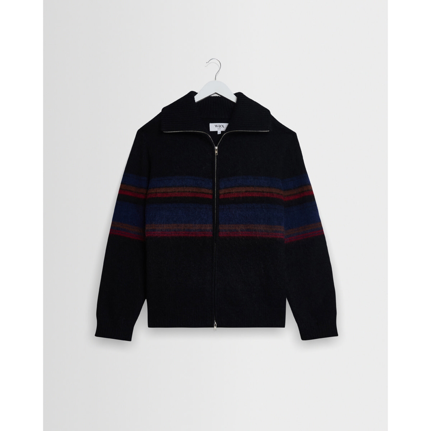 Wax London Wax London Norris LS zip funnel neck black