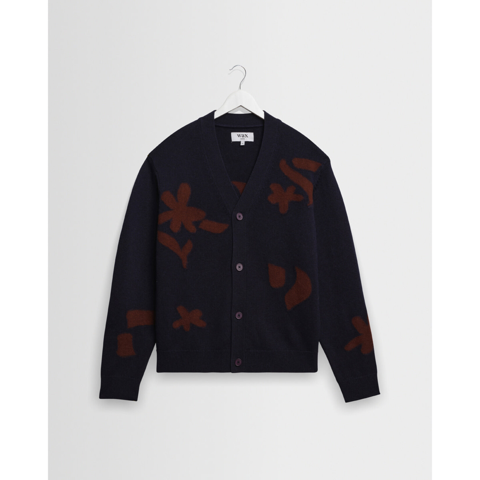 Wax London Wax London Walker cardigan navy/brown