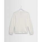 Wax London Wax London Caleb Henley LS waffle Tee ecru