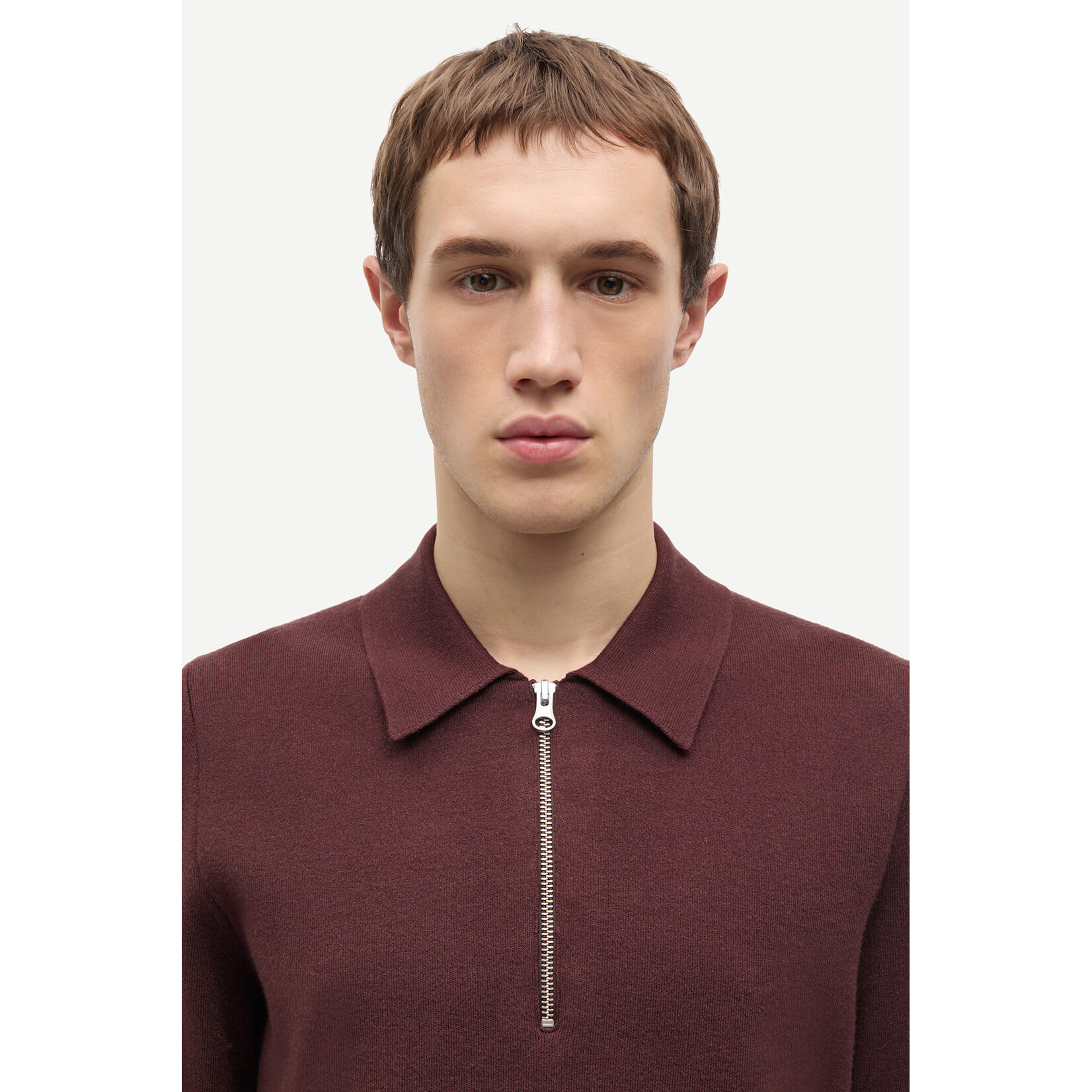 Samsoe & Samsoe Samsoe Samsoe Guna half zip Bitter chocolate