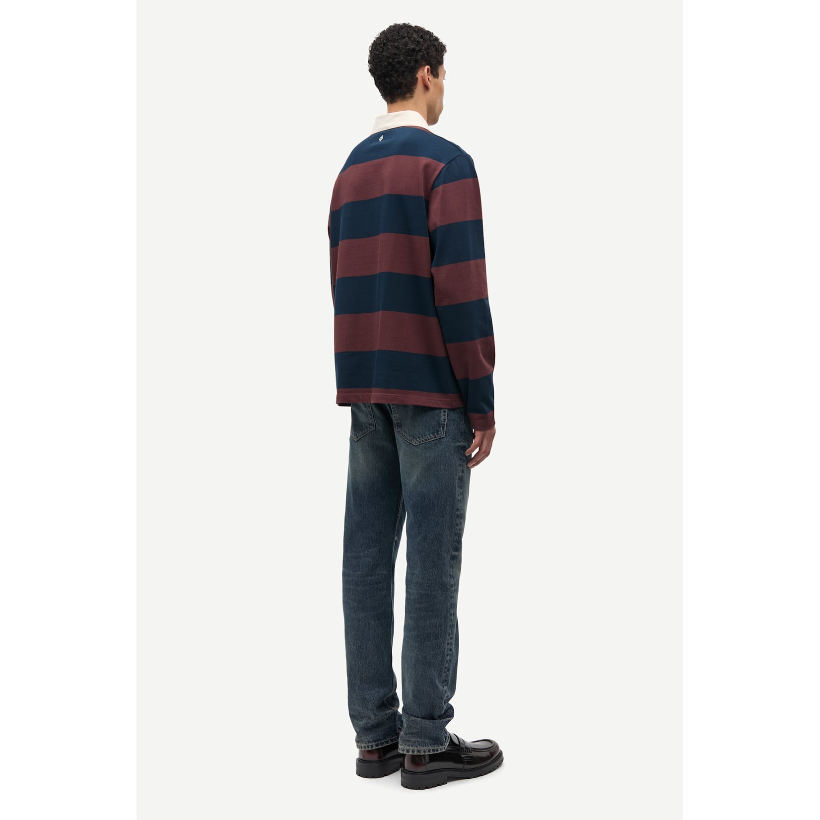 Samsoe & Samsoe Samsoe Samsoe Sakevin x polo LS bitter chocolate stripe