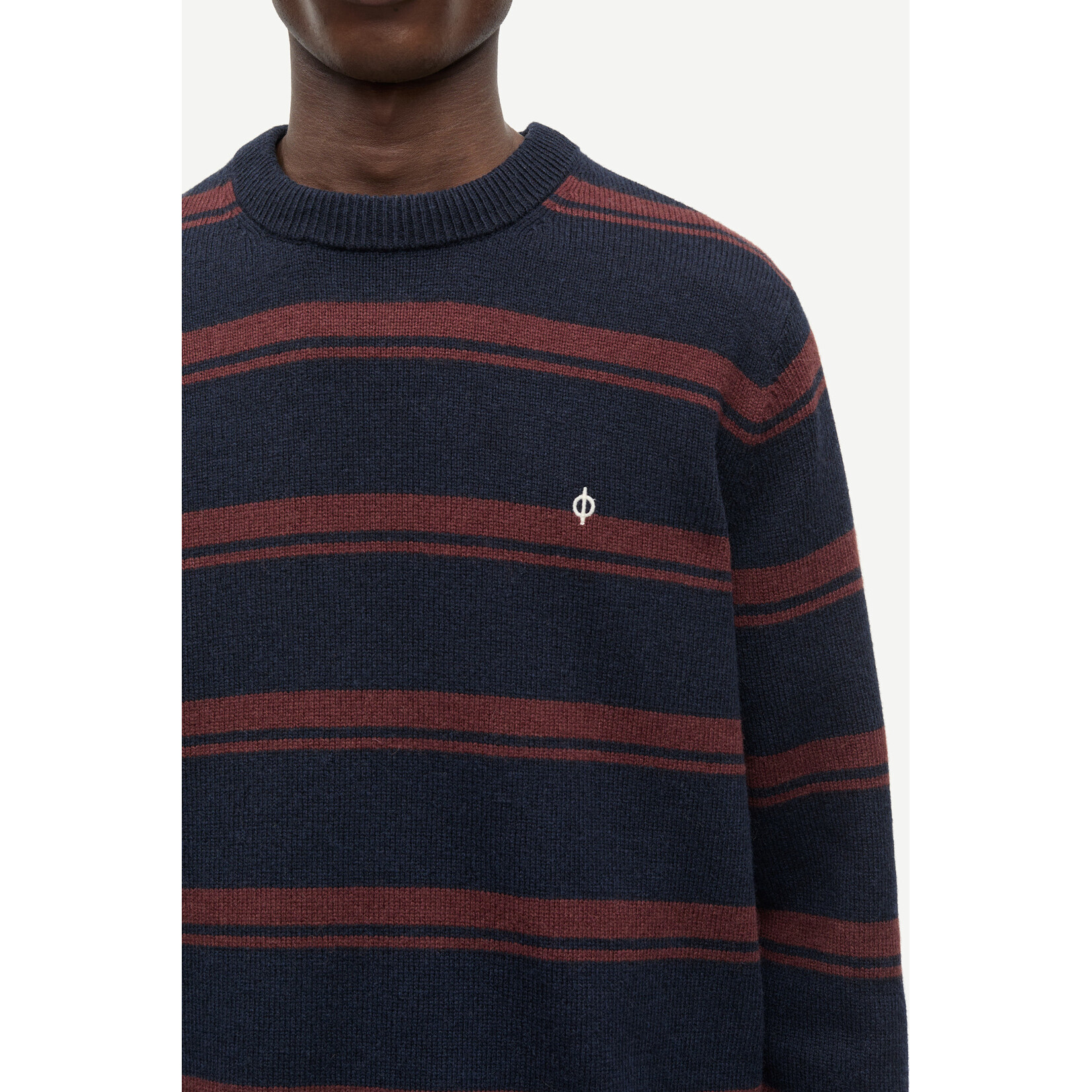 Samsoe & Samsoe Samsoe Samsoe Sapatrik stripe sweater bitter chocolate str