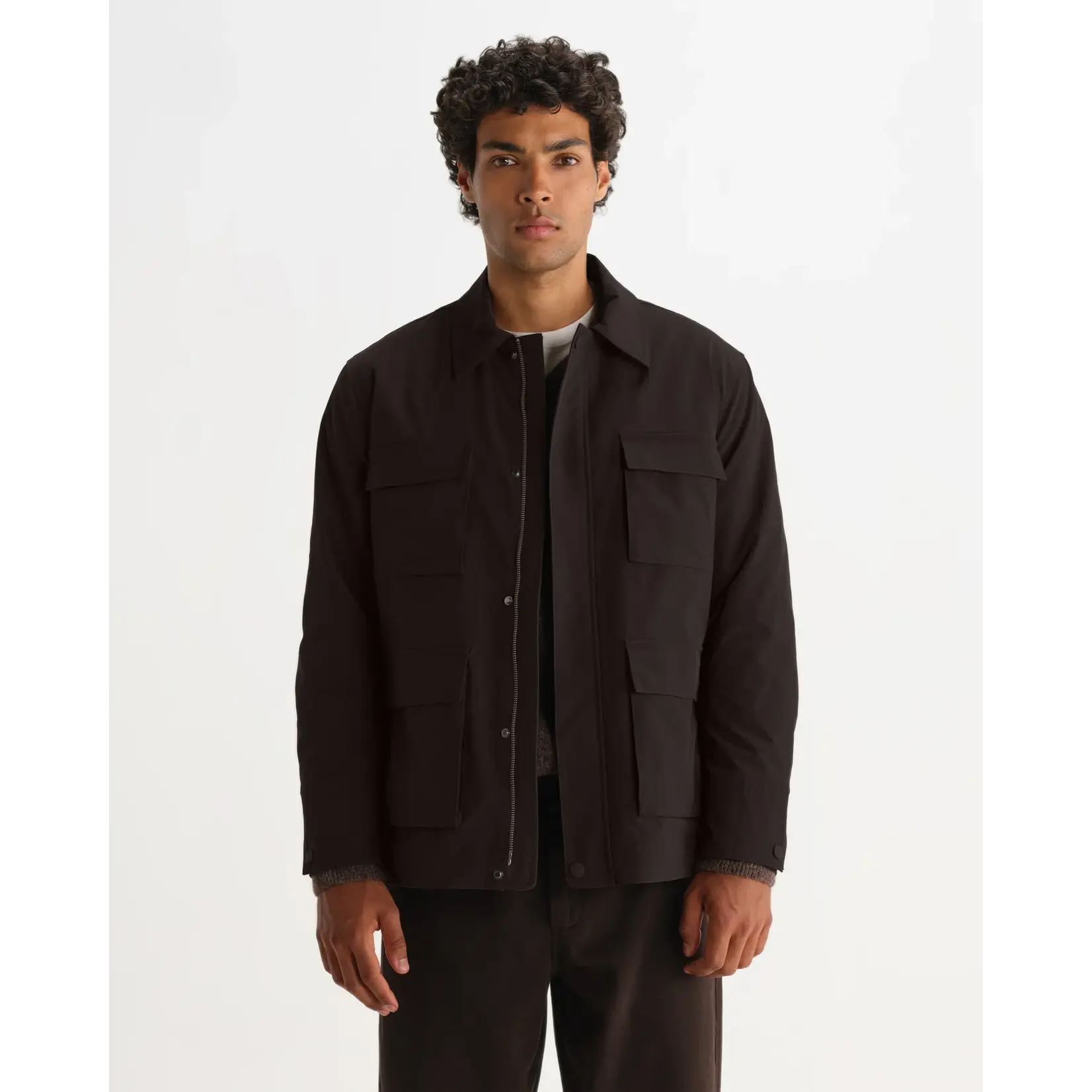 Wax London Wax London Fairfax Field Jacket dark brown