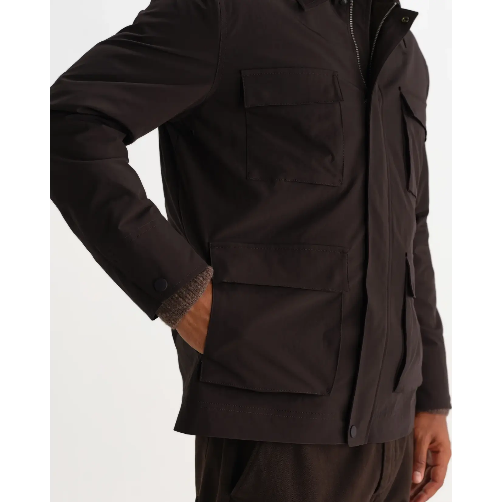 Wax London Wax London Fairfax Field Jacket dark brown