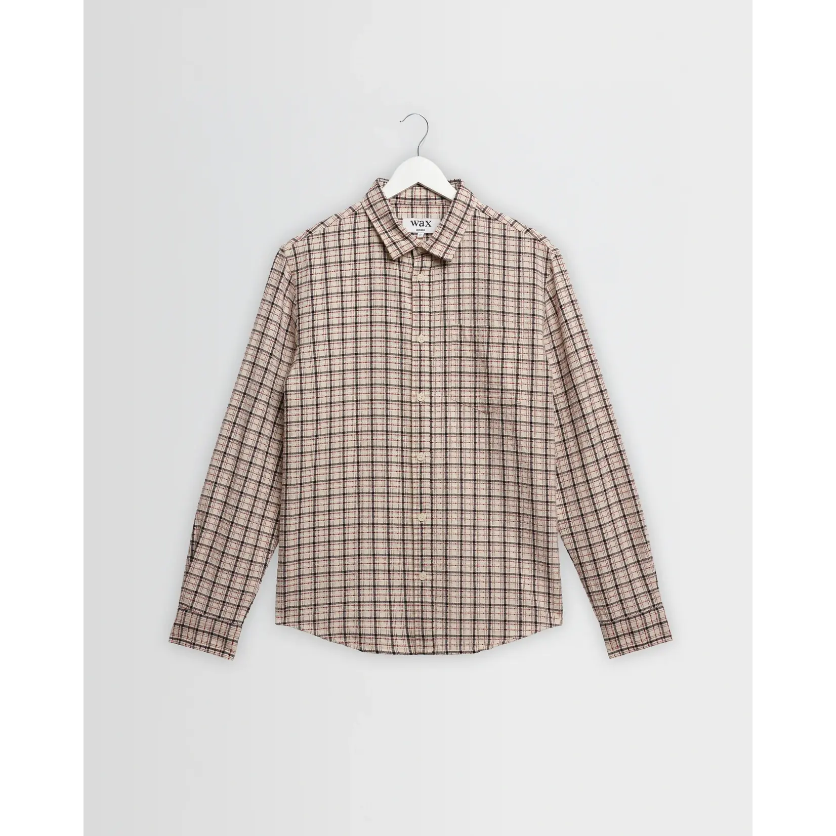Wax London Wax London Shelly LS check shirt ecru/red