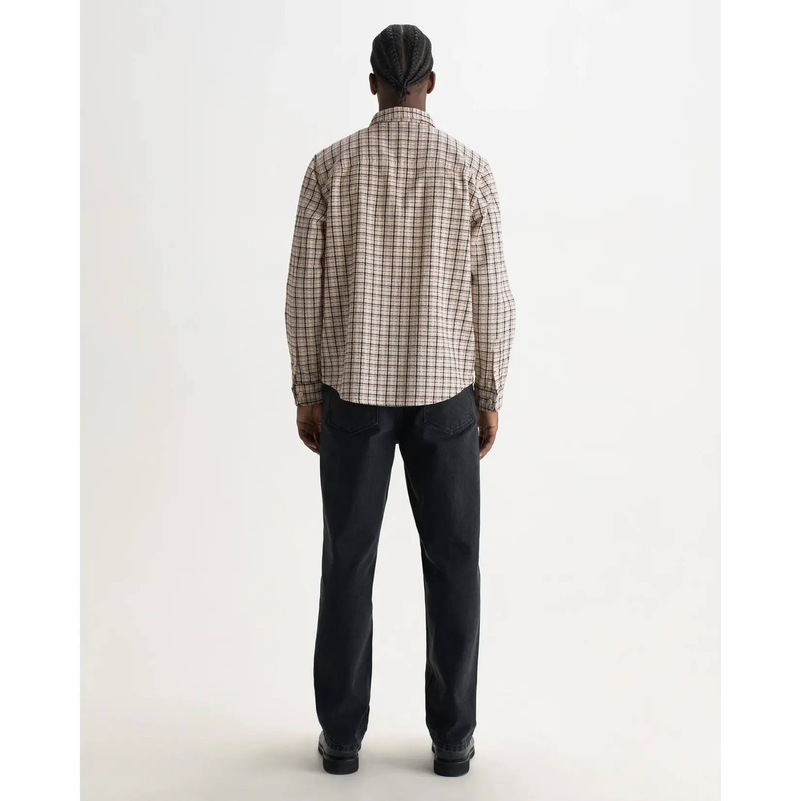 Wax London Wax London Shelly LS check shirt ecru/red