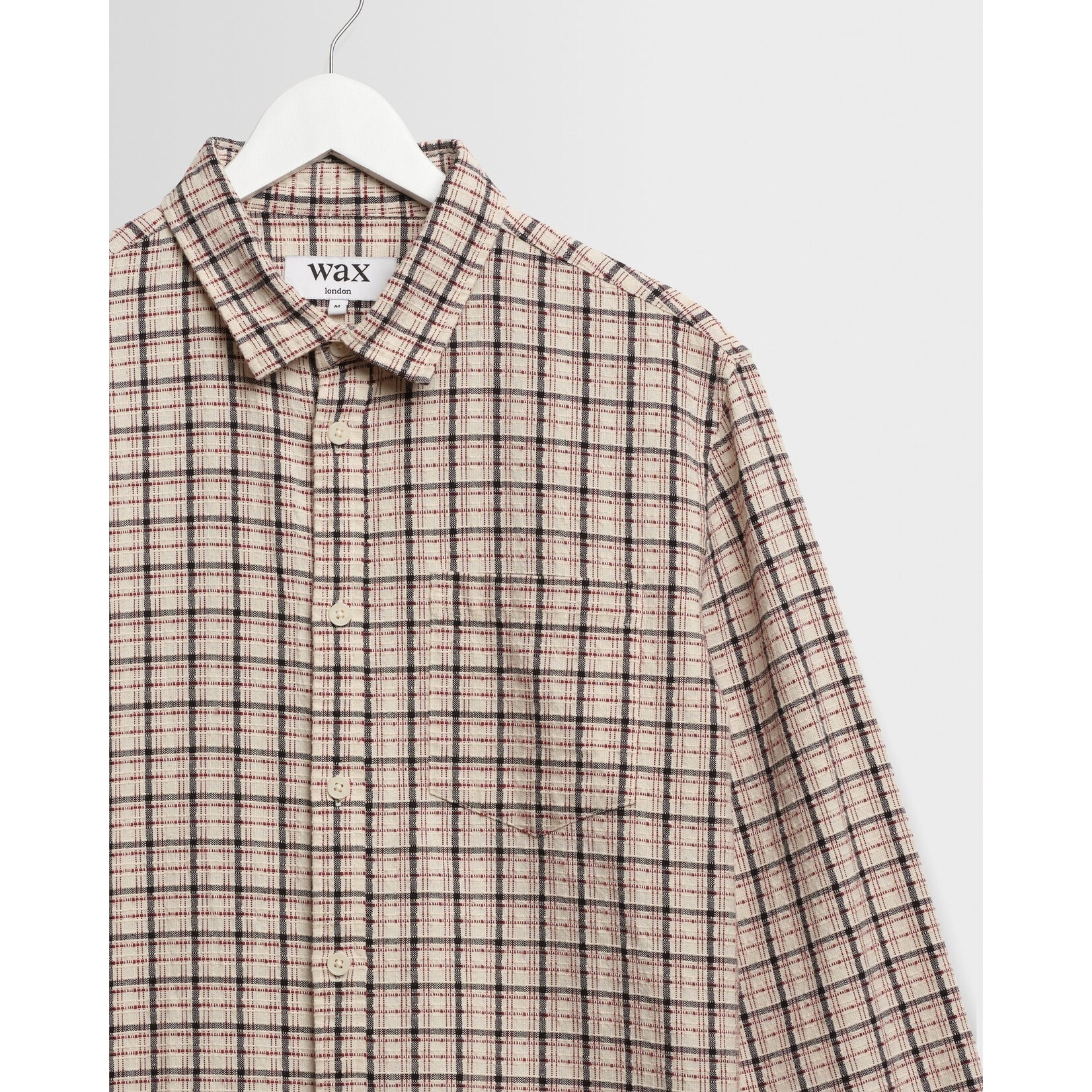 Wax London Wax London Shelly LS check shirt ecru/red