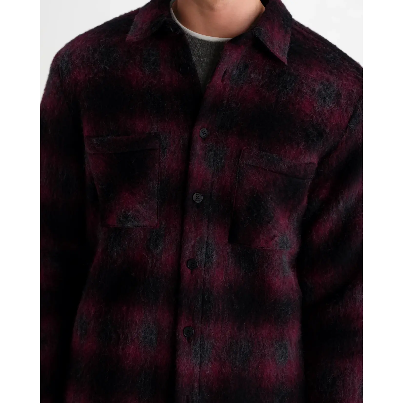 Wax London Wax London Whiting overshirt red/black