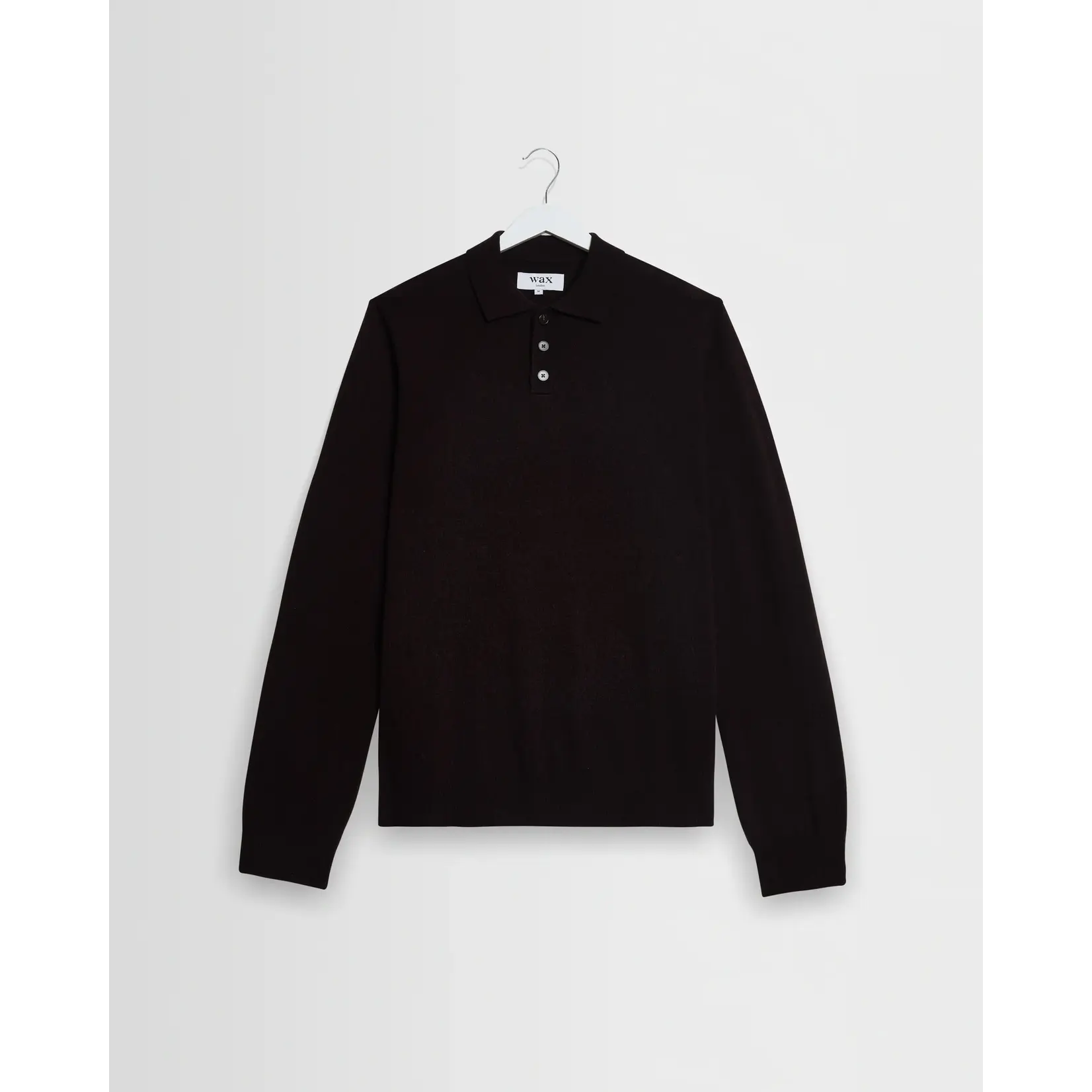Wax London Wax London Lawrie LS polo dark brown