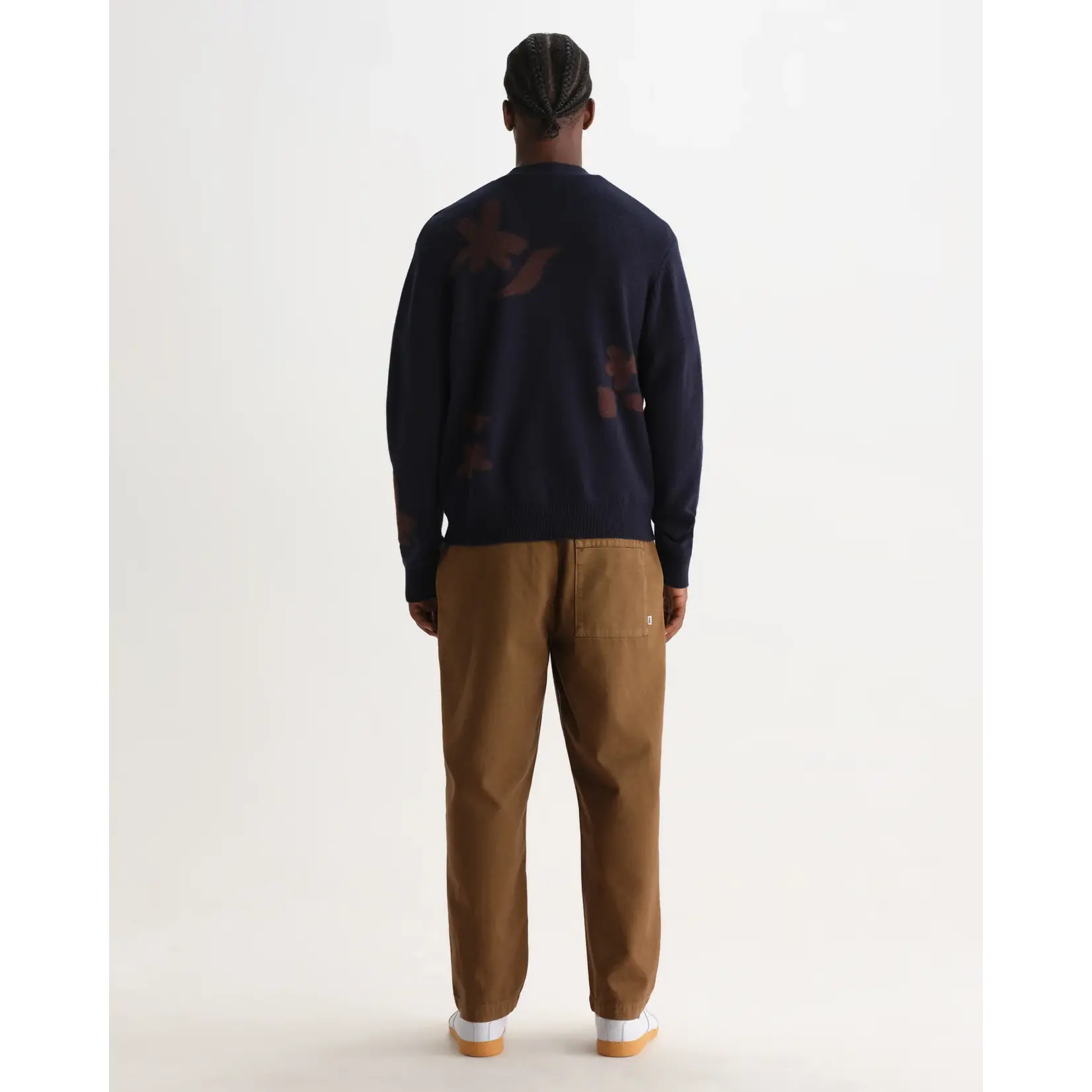 Wax London Wax London Walker cardigan navy/brown