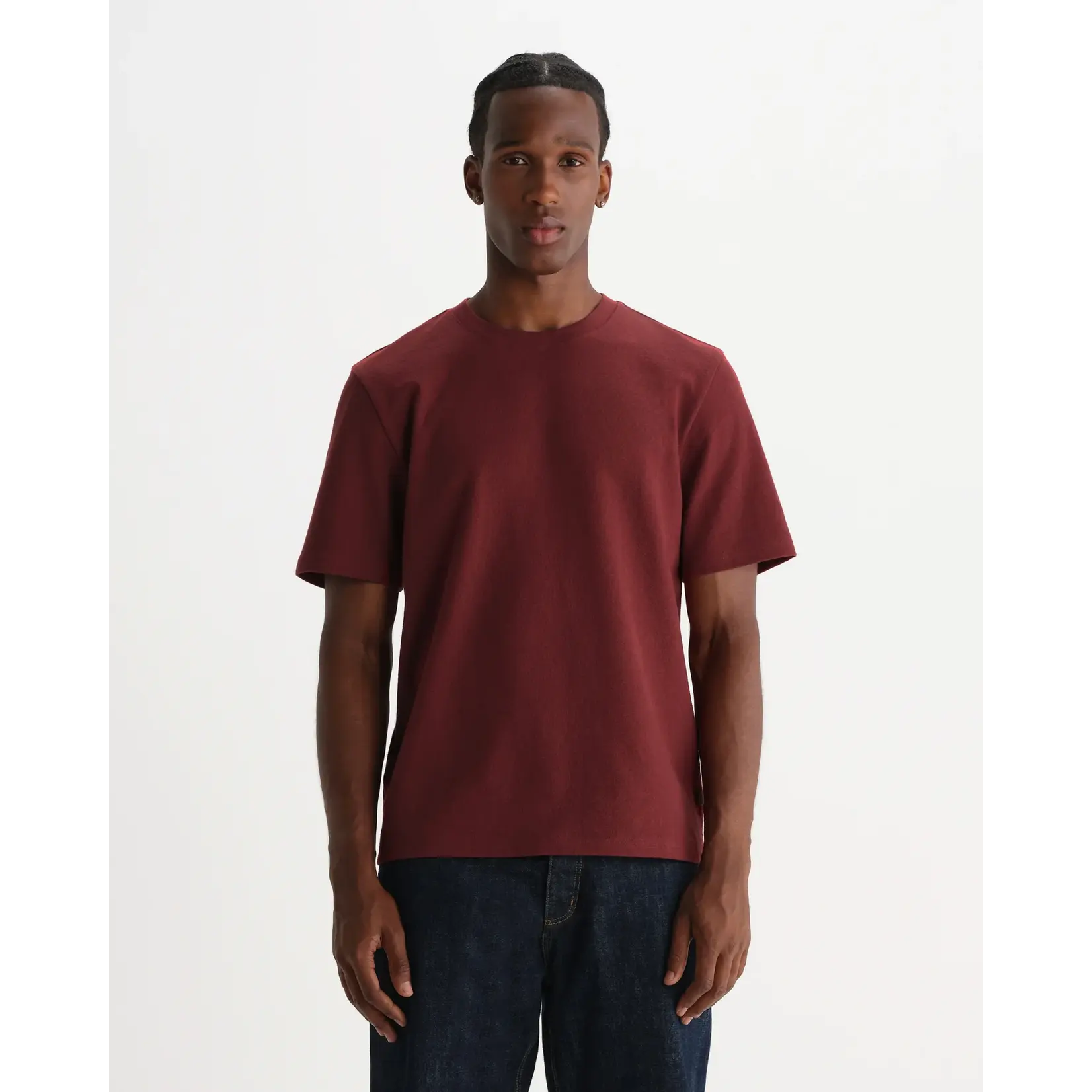 Wax London Wax London Dean Tee maroon