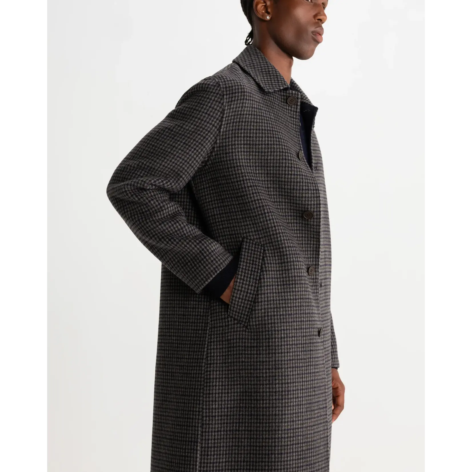 Wax London Wax London Stan coat navy/brown