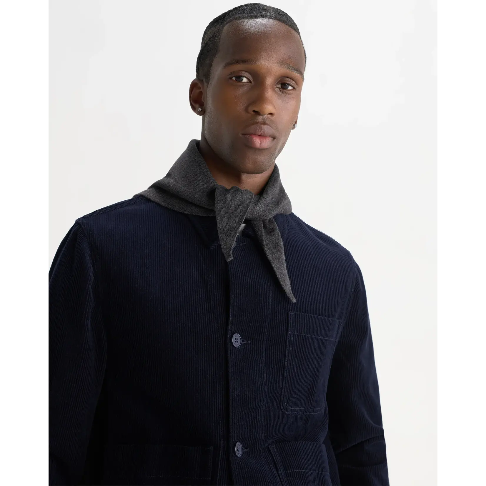 Wax London Wax London Arnold Scarf charcoal