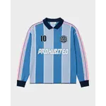 Prohibited Prohibited Striped Team knit light blue