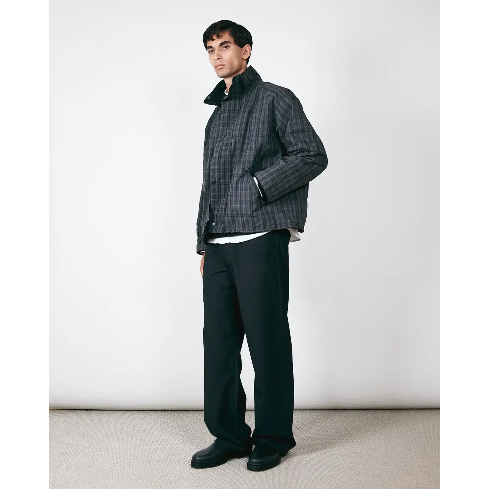 Brixtol Textiles Brixtol Textiles Wren unisex jacket black check