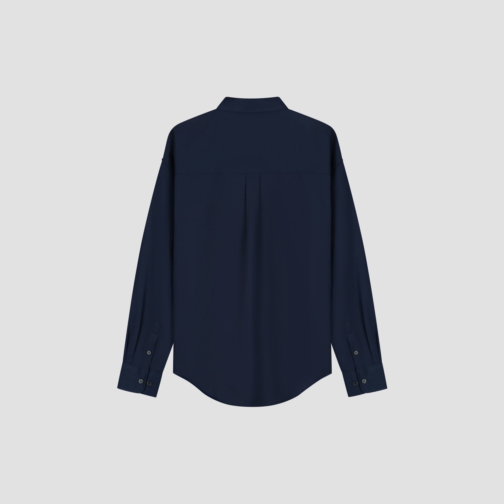 Olaf Hussein Olaf Oversized wool blend shirt navy
