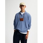 Olaf Hussein Olaf Essential knitted polo dusty blue