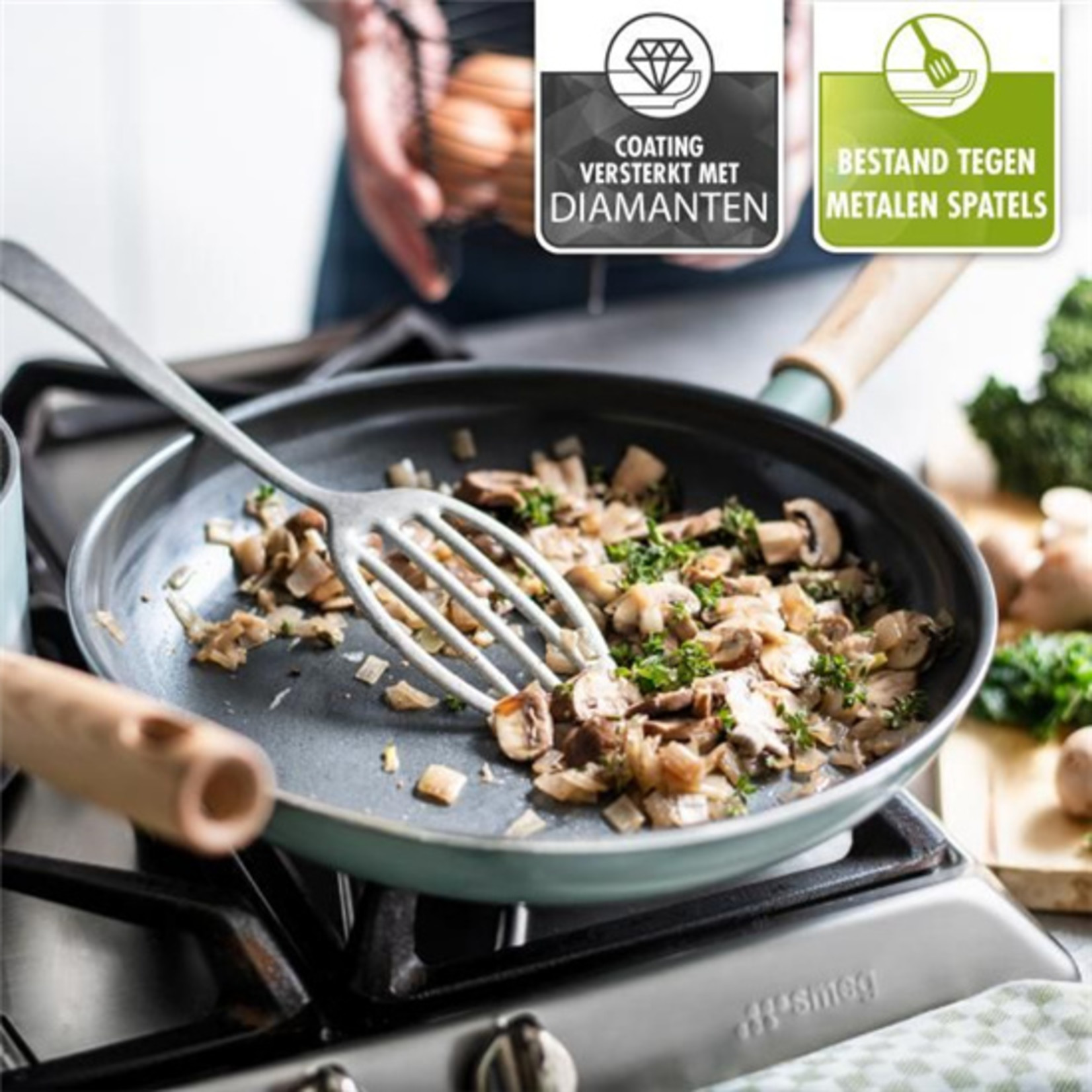Greenpan keramische PFAS-vrije anti-aanbak pannenset Mayflower 3-delig