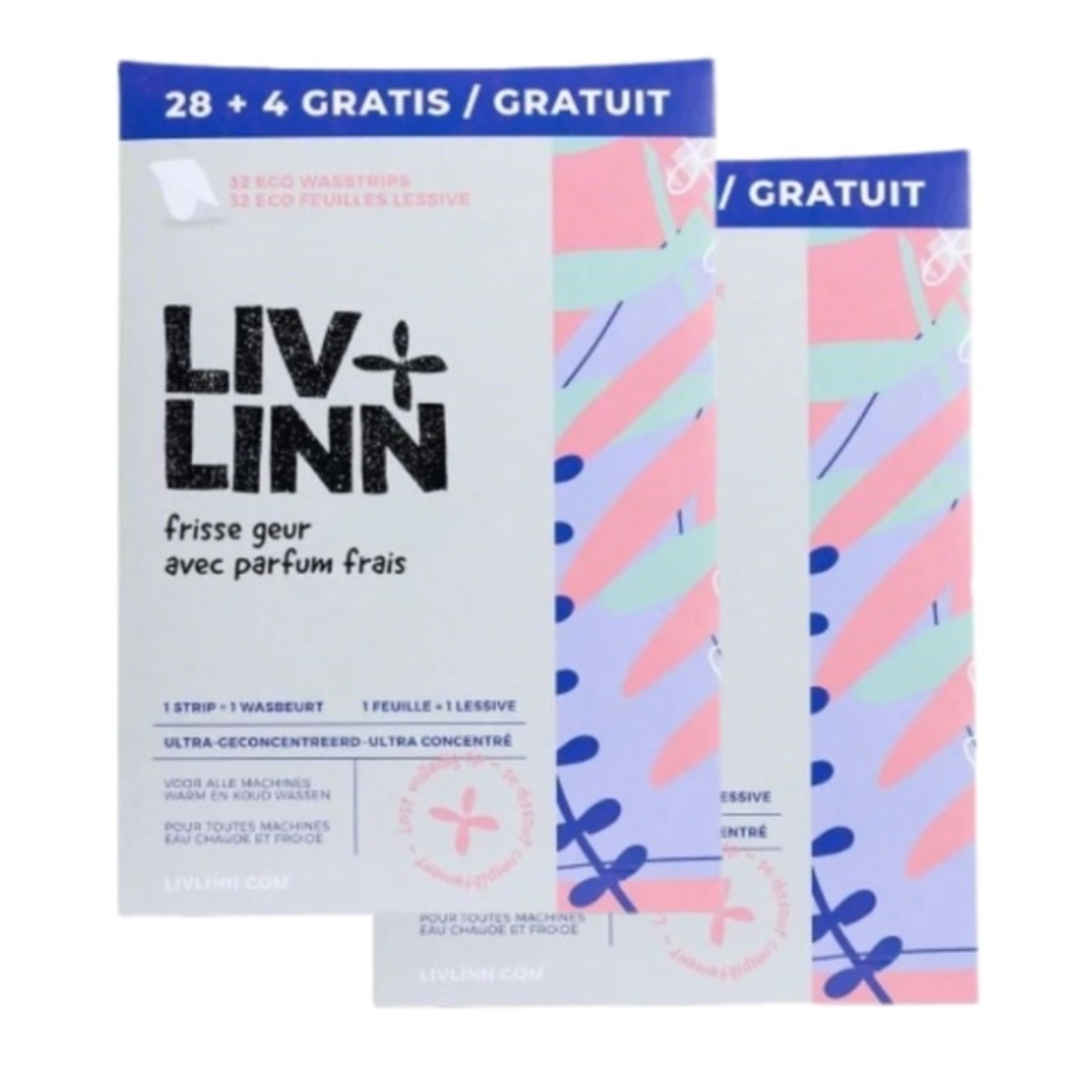 Liv + Linn wasstrips Liv + Linn 32 wasstrips frisse geur (2-pack)