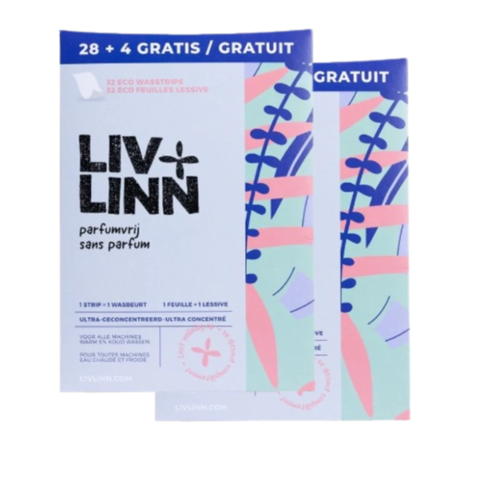 Liv + Linn wasstrips Liv + Linn 32 wasstrips parfumvrij (2-pack)