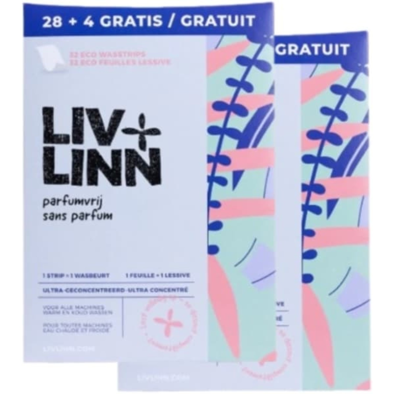 Liv + Linn wasstrips Liv + Linn 32 wasstrips parfumvrij (2-pack)