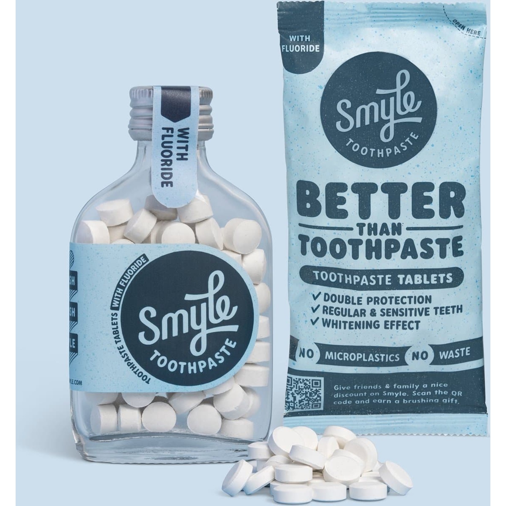 Smyle Smyle tandpasta tabs navulling - met fluoride - 65 stuks