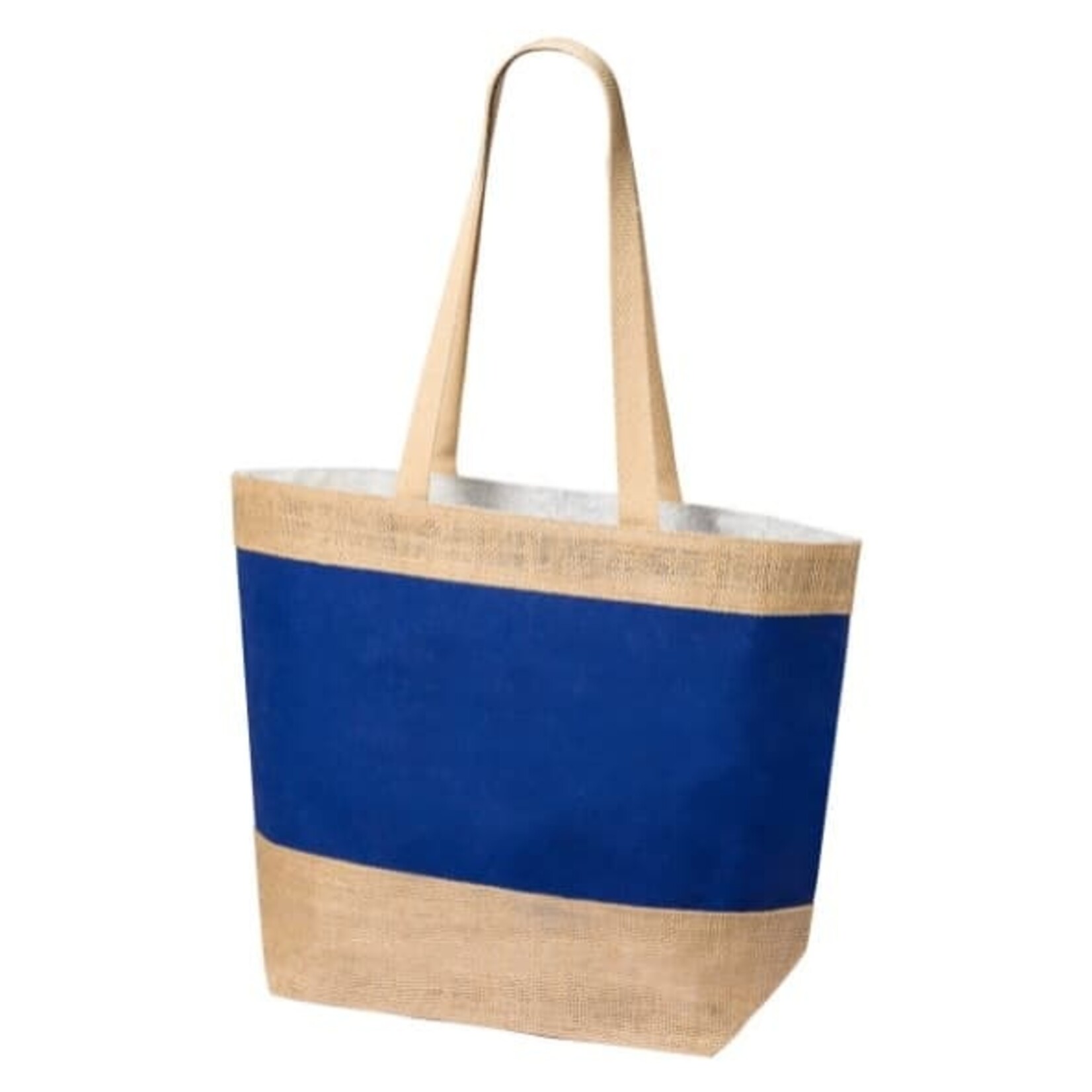 Copacabana Jute strandtas blauw