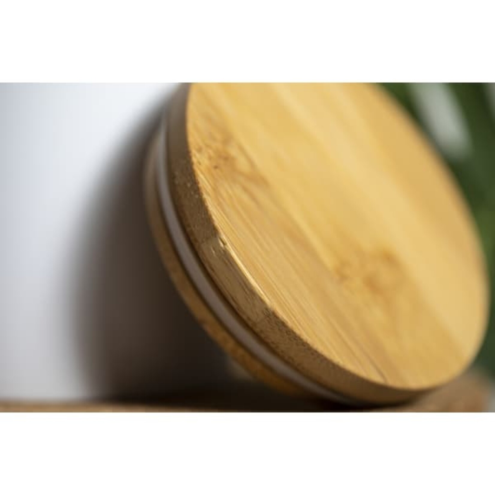 Keramische mok in matte afwerking met bamboe deksel 370ml