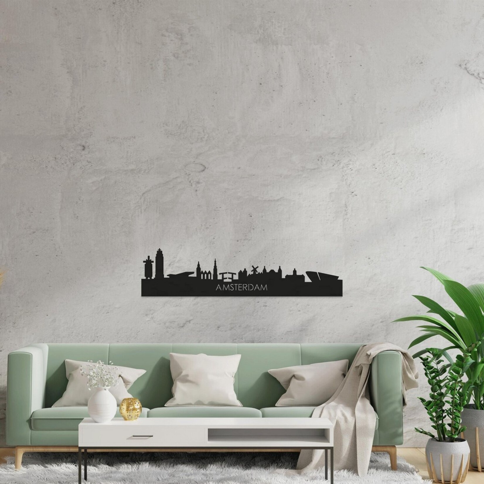 WoodWideCities Skyline Amsterdam Black