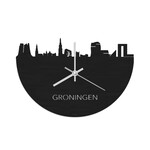 WoodWideCities Skyline Klok Groningen Black