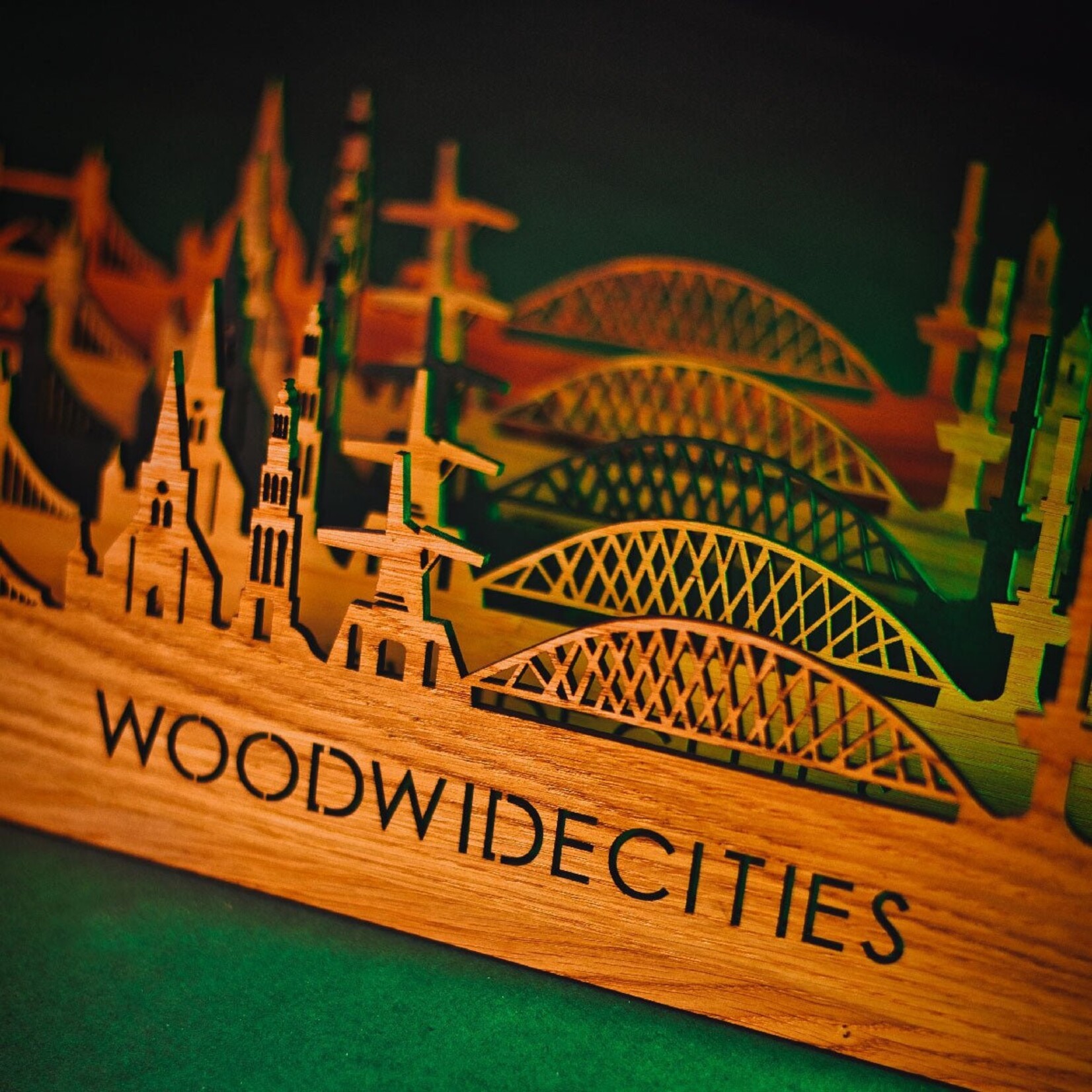 WoodWideCities Skyline Klok Delft Noten