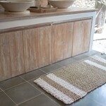 Soeji Zeegras tapijt 120x60 cm SEWU | Gestreept vloerkleed gemaakt van zeegras