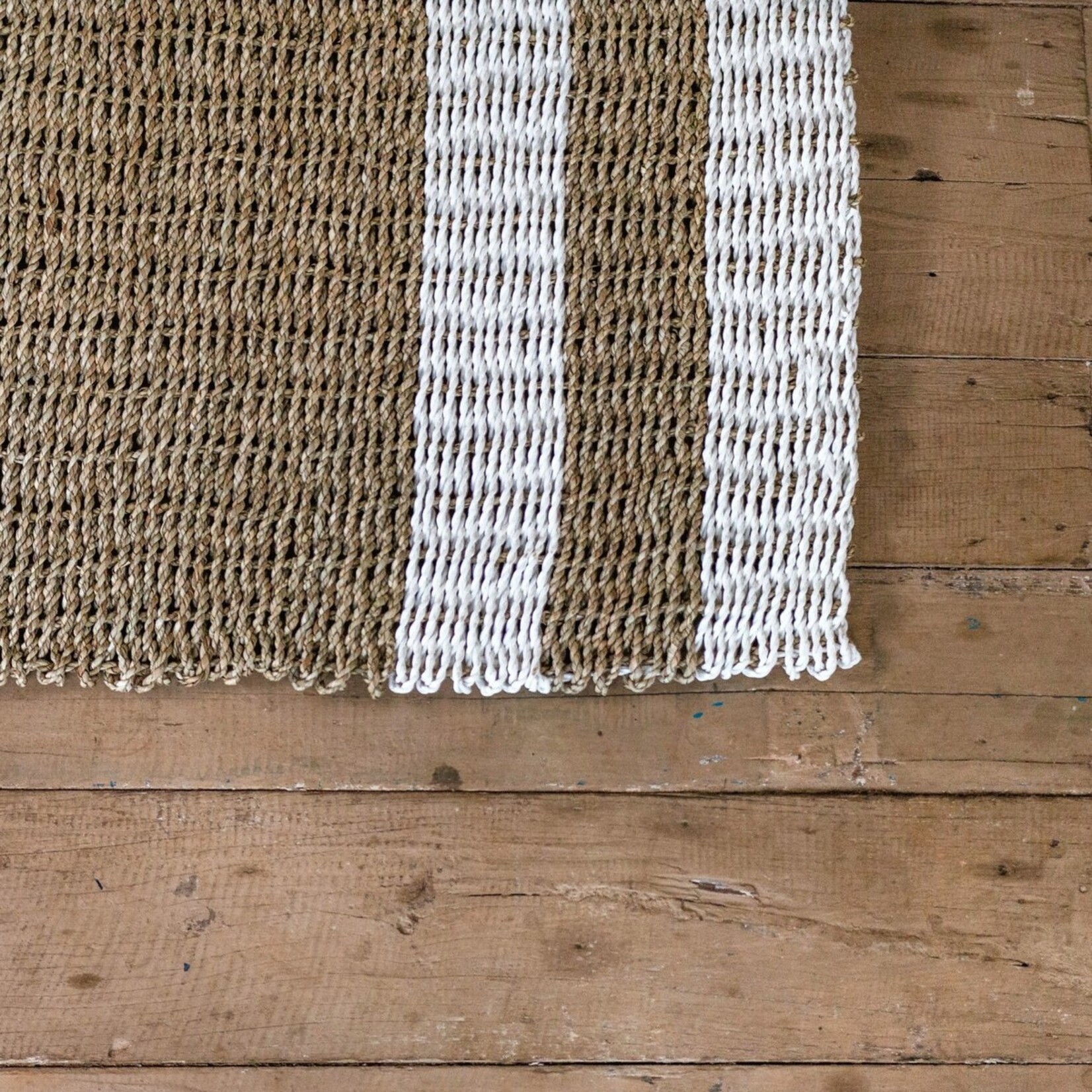 Soeji Zeegras tapijt 120x60 cm SEWU | Gestreept vloerkleed gemaakt van zeegras